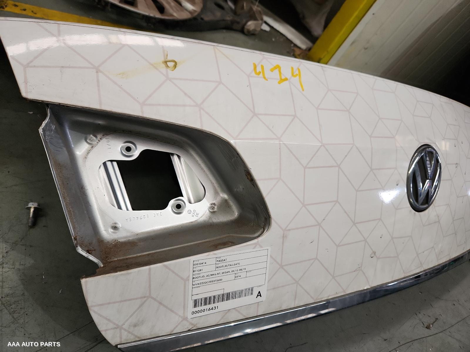 Bootlid/Tailgate VOLKSWAGEN PASSAT 2014 (00000414)